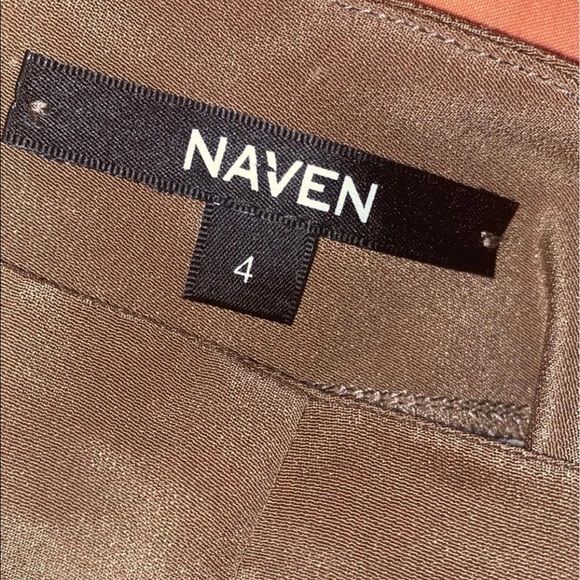 Revolve Naven Mini Skirt Silk Taupe Brown Tan Silky Contour Satin Bodycon - Picture 5 of 9